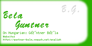 bela guntner business card